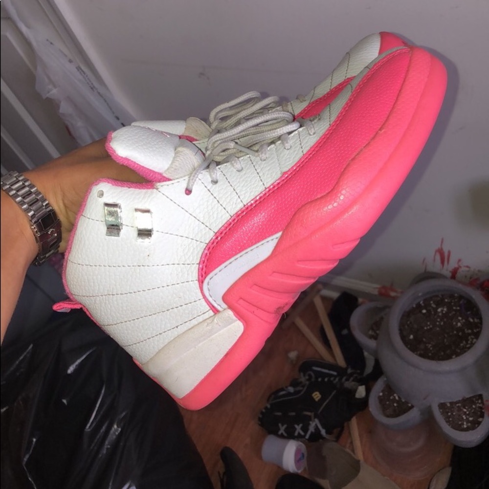 Pink Jordan 12’s